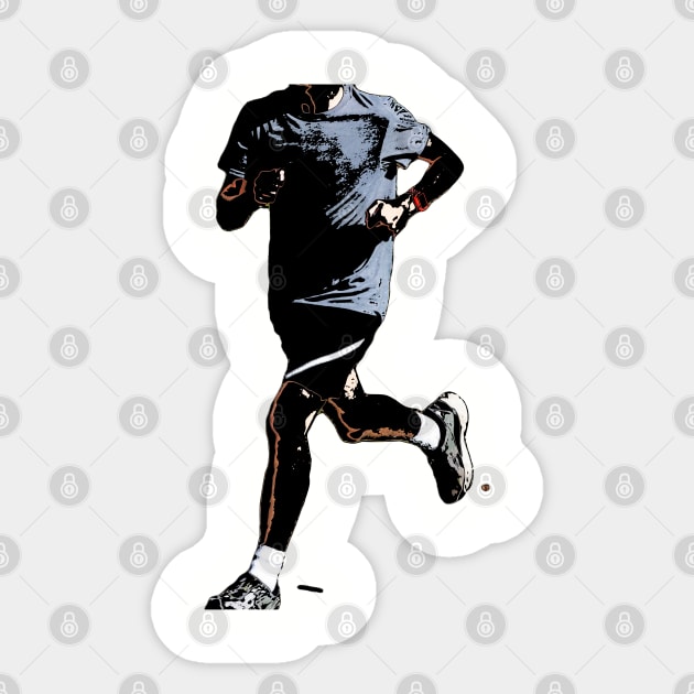 Headless Runner Sticker by Woodys Designs